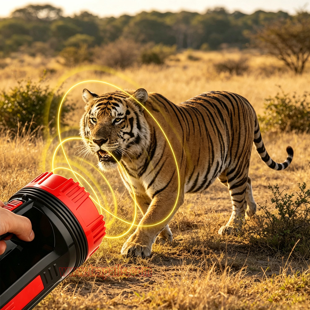 Outdoor Travel Portable Handheld LED Flashlight High Power Dog Repellent Ultrasonic Animal Repeller - Image 19