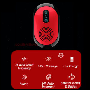 Indoor Home Plug-in Ultrasonic Bat Insect Deterrent Intelligent Frequency Conversion Gecko Repeller - Image 5