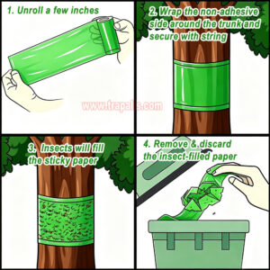 Orchard Protecting Tree External Adhesive Tree Insect Trap Tape Insect Barrier Tree Pest Tape - Image 5
