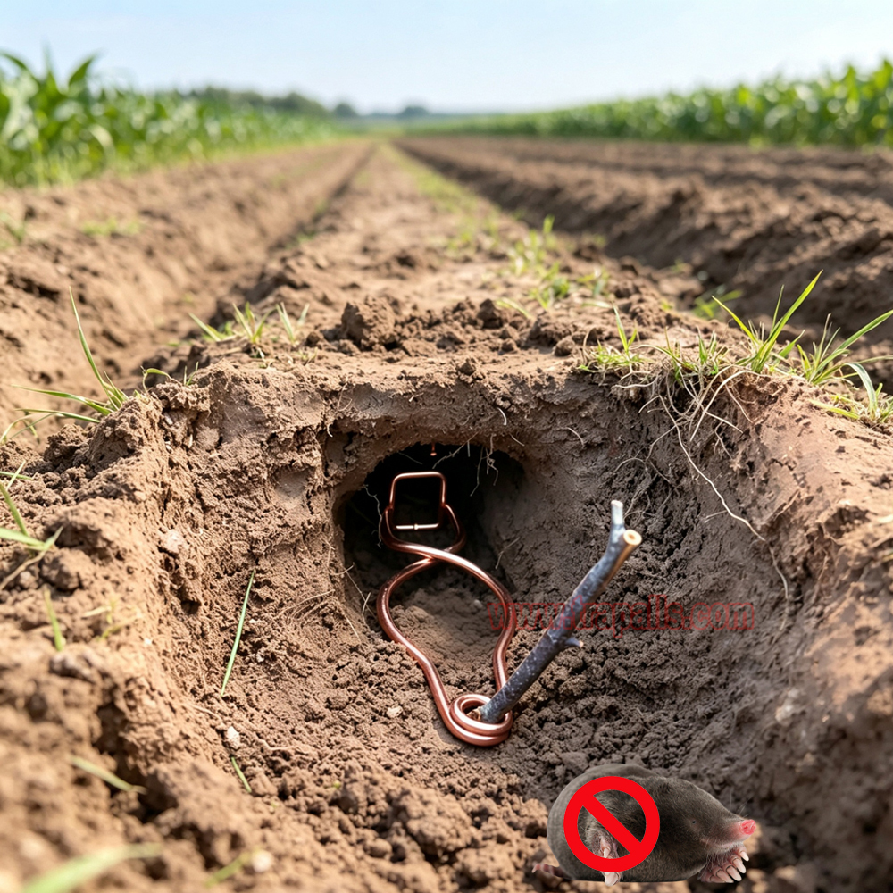 Outdoor Garden Underground Tunnel Sensitive Trigger Rodent Control Catcher Hand Metal Mole Trap - Image 13