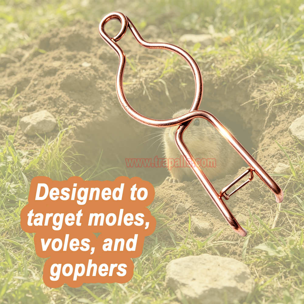 Outdoor Garden Underground Tunnel Sensitive Trigger Rodent Control Catcher Hand Metal Mole Trap - Image 7