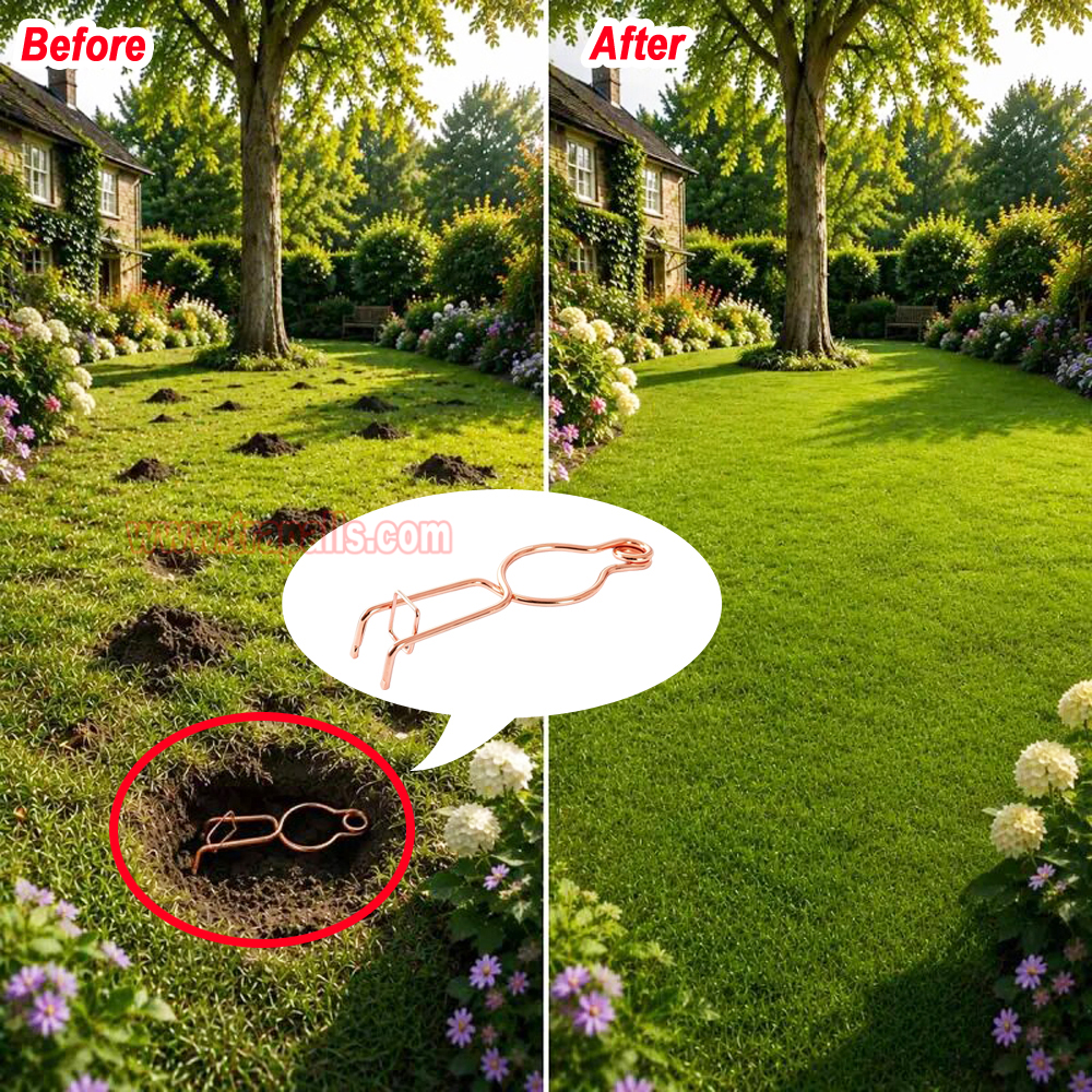 Outdoor Garden Underground Tunnel Sensitive Trigger Rodent Control Catcher Hand Metal Mole Trap - Image 9