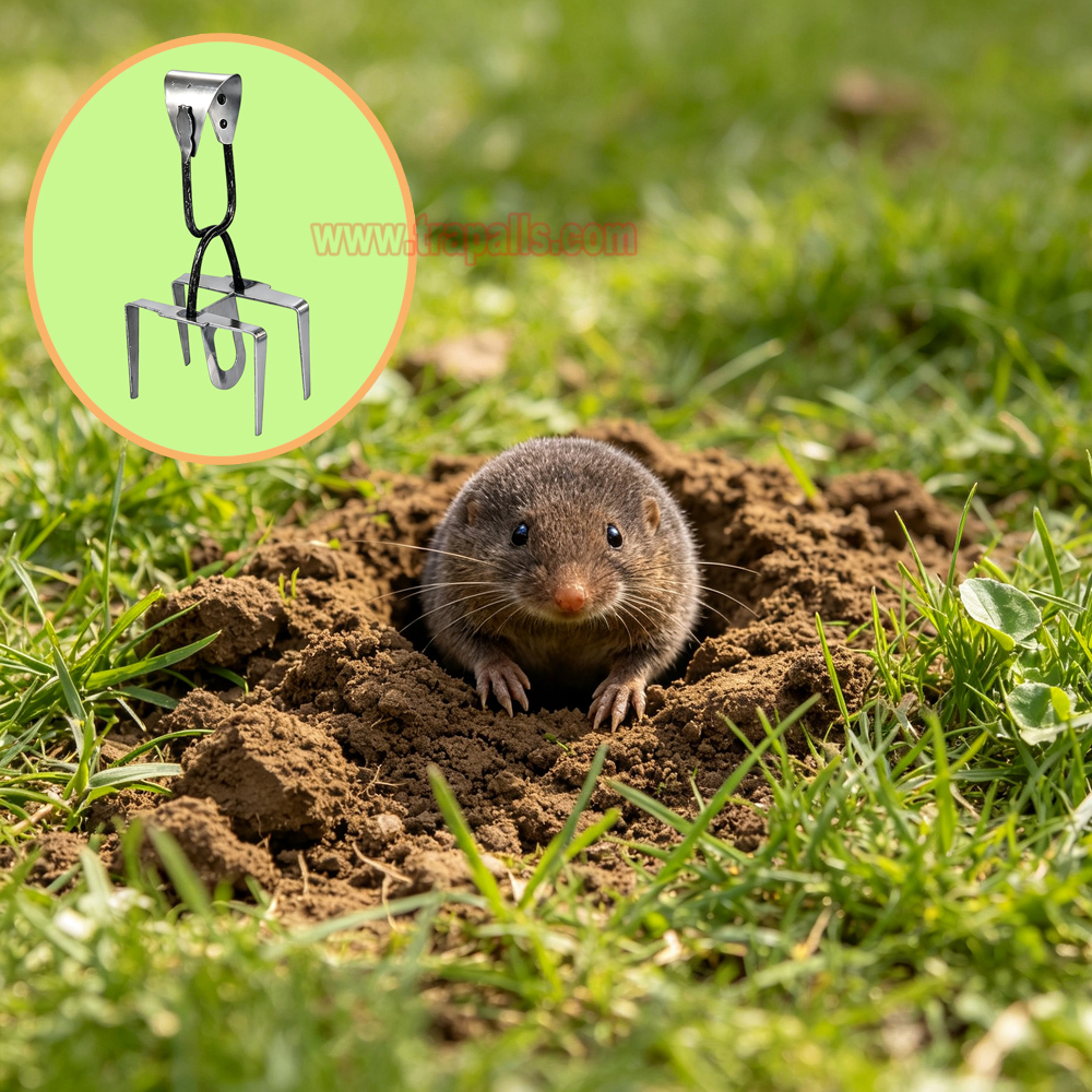 Outdoor Garden Underground Tunnel Reusable Sensitive Trigger Gopher Control Vole Catcher Metal Mole Trap - Image 9