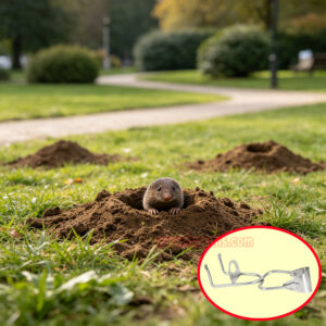 Outdoor Garden Underground Tunnel Reusable Gopher Control Vole Catcher Metal Mole Trap - Image 12
