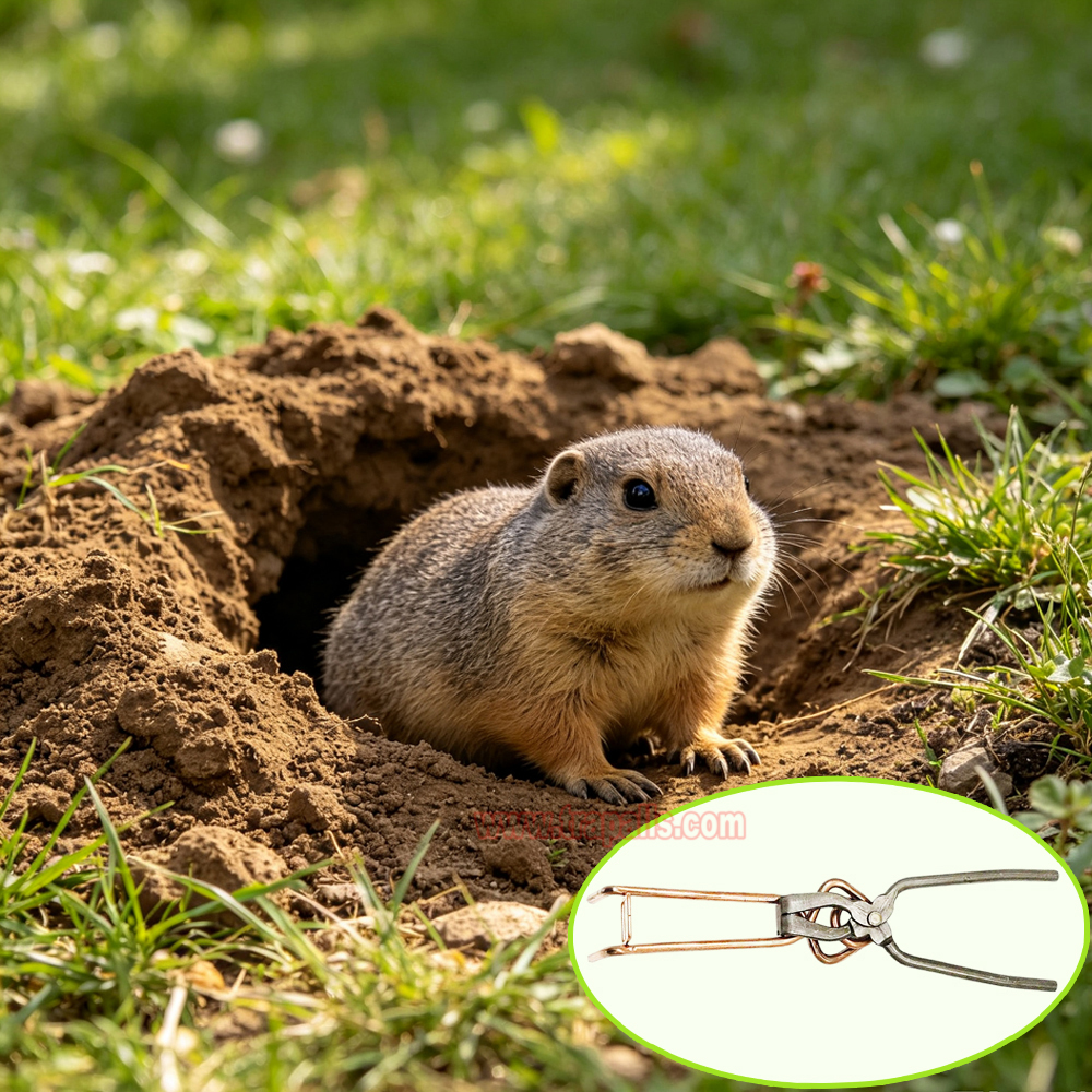 Portable Spring Tension Key Setting Tool for Spring Loaded Scissor Gopher Trap Mole Trap Tension Wrench - Image 9