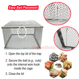 Indoor Warehouse Humane Durable Wire Mesh Reusable Mouse Cage Multi-Catch Live Mouse Trap Cage - Image 6