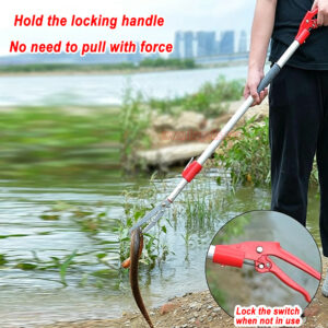 Outdoor Aquaculture Adjustable Fishing Tong Telescopic Eel Clamp Extendable Snake Catcher with Safety Lock - Image 11