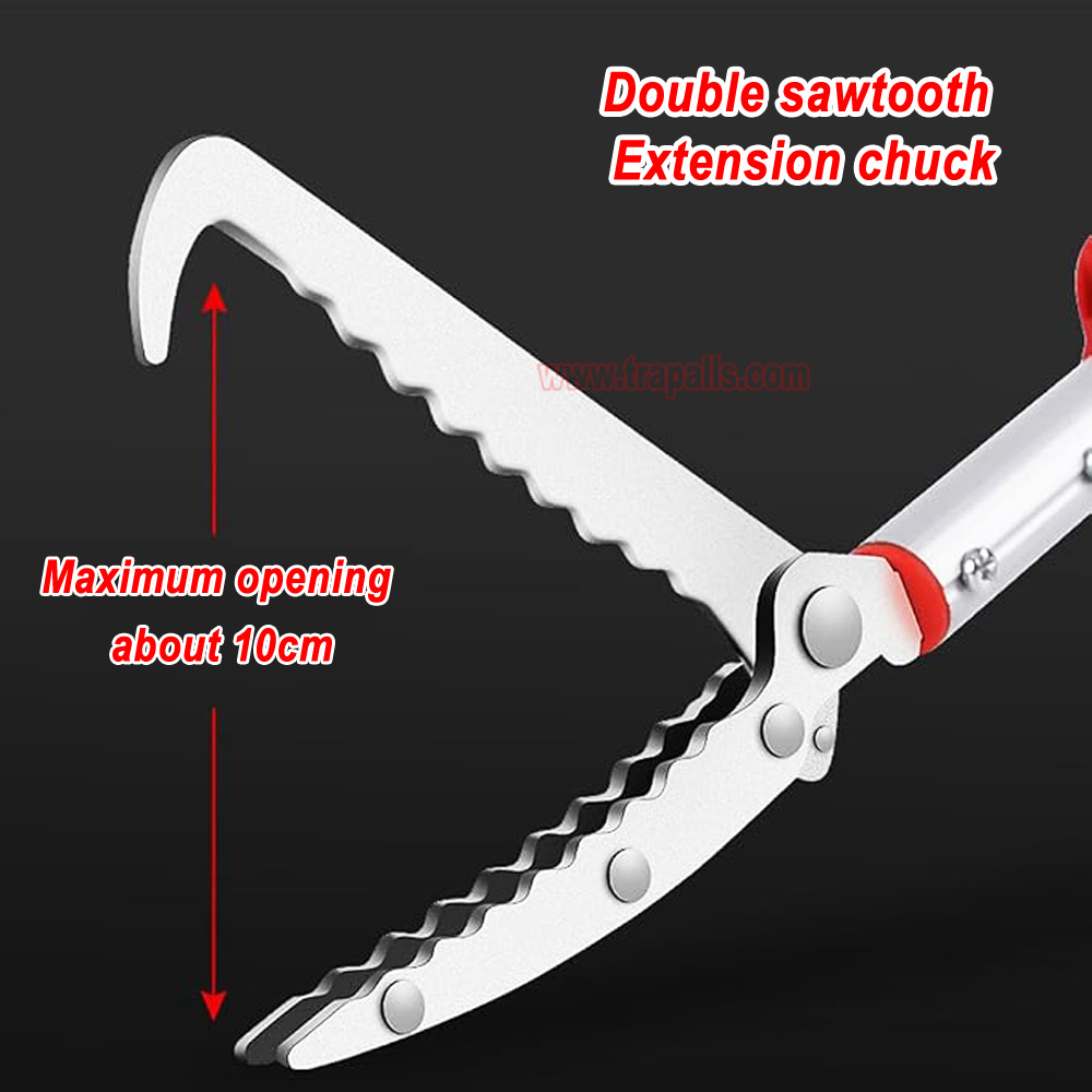 Outdoor Aquaculture Adjustable Fishing Tong Telescopic Eel Clamp Extendable Snake Catcher with Safety Lock - Image 4
