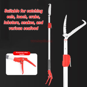 Outdoor Aquaculture Adjustable Fishing Tong Telescopic Eel Clamp Extendable Snake Catcher with Safety Lock - Image 8