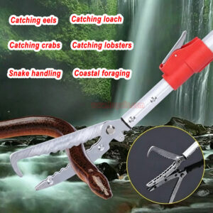 Outdoor Aquaculture Adjustable Fishing Tong Telescopic Eel Clamp Extendable Snake Catcher with Safety Lock - Image 10