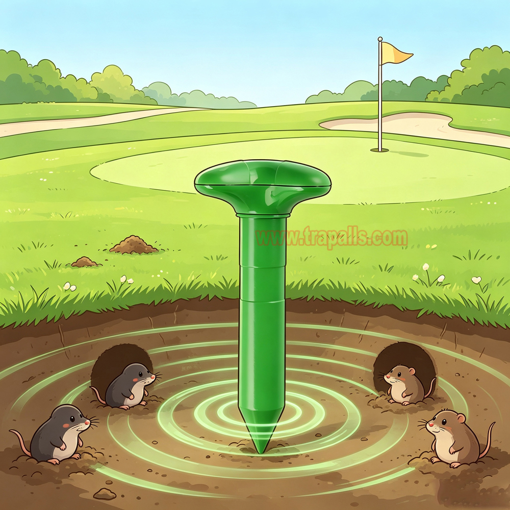 Outdoor Vibration Gopher Deterrent Battery Powered Sonic Vole Repellent Ultrasonic Mole Repeller - Image 11