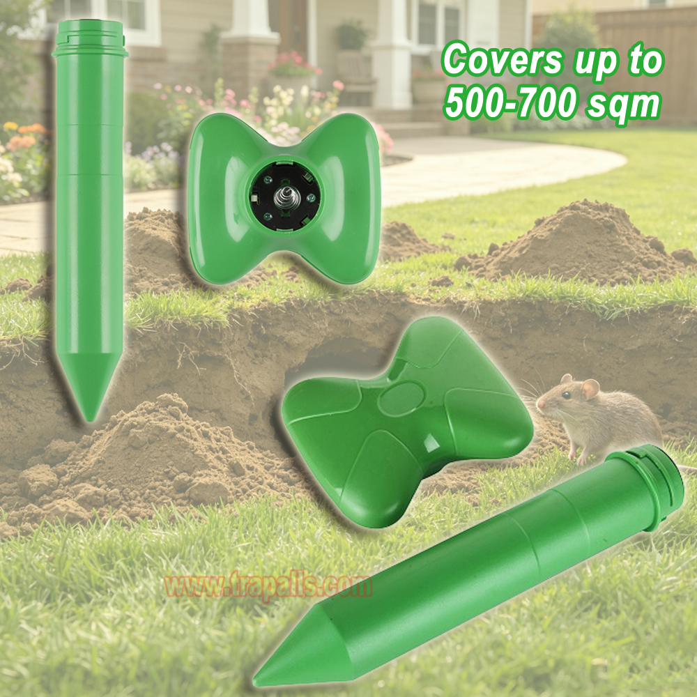 Outdoor Vibration Gopher Deterrent Battery Powered Sonic Vole Repellent Ultrasonic Mole Repeller - Image 5