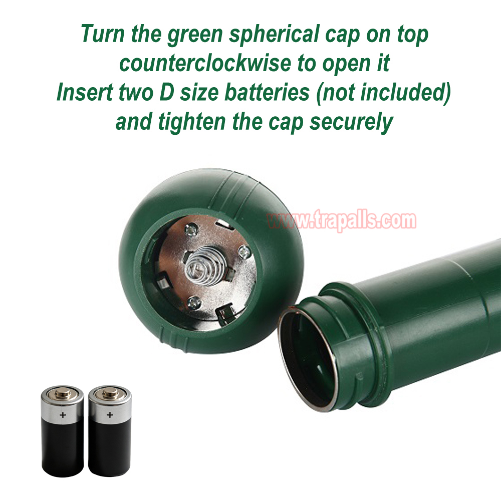 Outdoor Waterproof Battery Powered Intermittent Vibration Gopher Vole Repellent Ultrasonic Mole Repeller - Image 5
