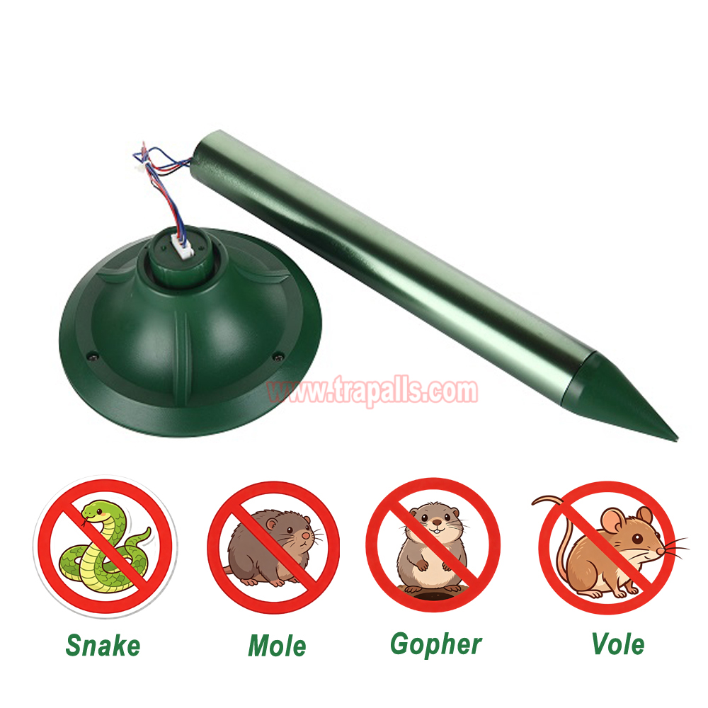 Outdoor Waterproof Solar Smart Variable Frequency Gopher Vole Snake Deterrent Ultrasonic Mole Repeller - Image 5