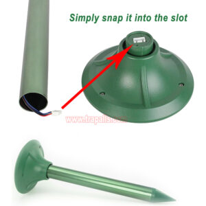 Outdoor Waterproof Solar Smart Variable Frequency Gopher Vole Snake Deterrent Ultrasonic Mole Repeller - Image 6