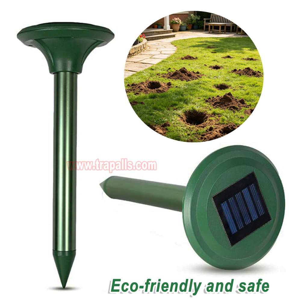 Outdoor Waterproof Solar Smart Variable Frequency Gopher Vole Snake Deterrent Ultrasonic Mole Repeller - Image 8
