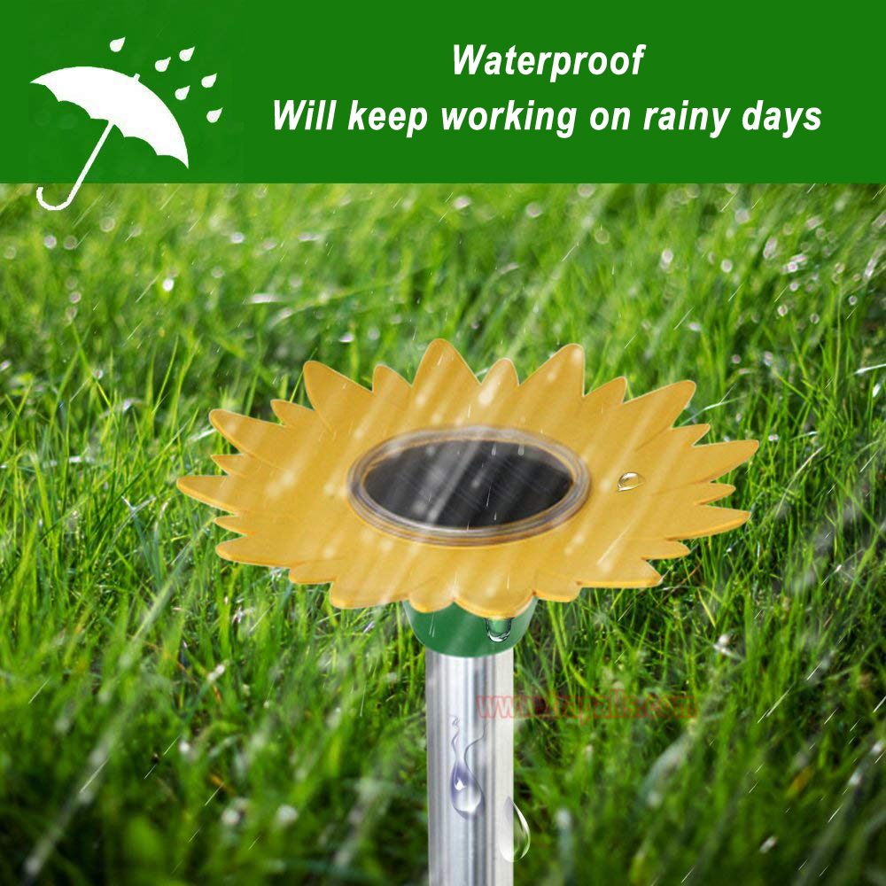 Outdoor Waterproof Battery Powered Intermittent Vibration Gopher Vole Repellent Ultrasonic Mole Repeller - Image 11