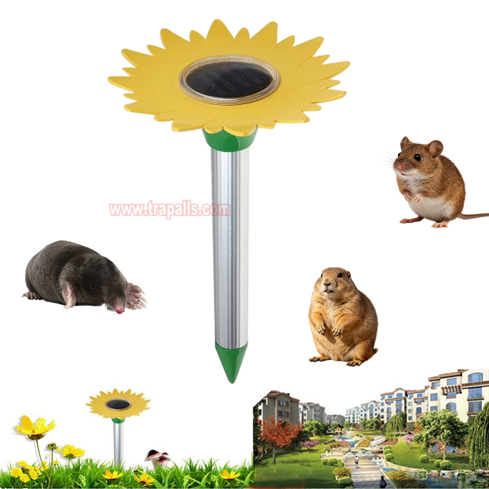 Outdoor Waterproof Battery Powered Intermittent Vibration Gopher Vole Repellent Ultrasonic Mole Repeller - Image 12