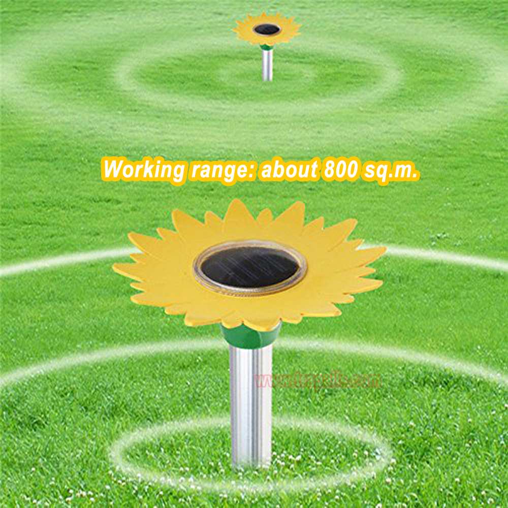 Outdoor Waterproof Battery Powered Intermittent Vibration Gopher Vole Repellent Ultrasonic Mole Repeller - Image 13