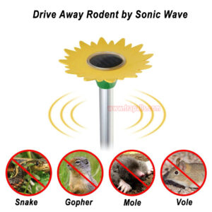 Outdoor Waterproof Battery Powered Intermittent Vibration Gopher Vole Repellent Ultrasonic Mole Repeller - Image 6