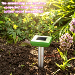 Outdoor Waterproof Solar Variable Frequency Gopher Vole Snake Deterrent Ultrasonic Mole Repeller - Image 11