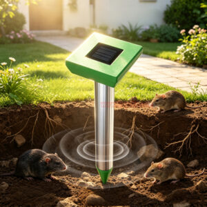 Outdoor Waterproof Solar Variable Frequency Gopher Vole Snake Deterrent Ultrasonic Mole Repeller - Image 14