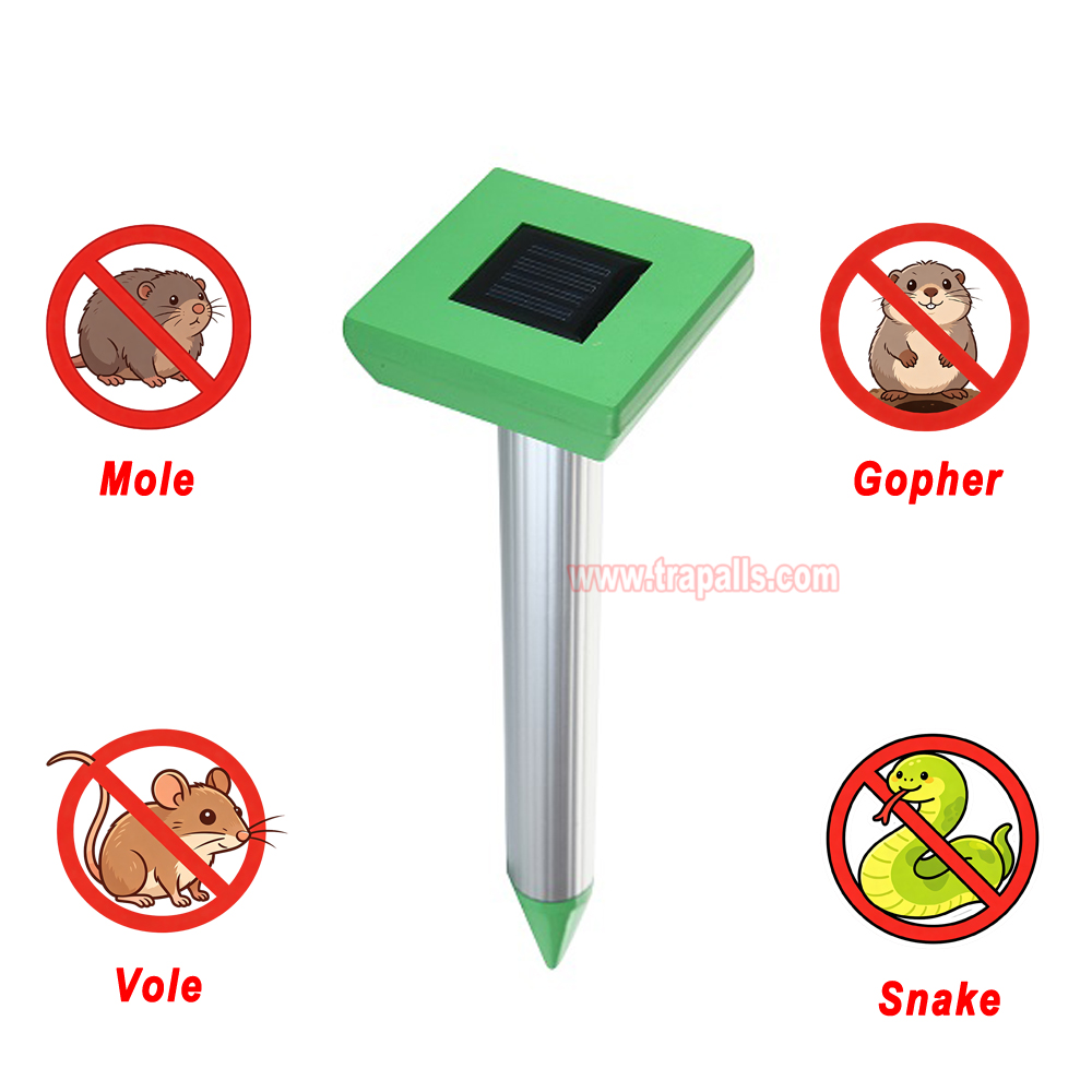 Outdoor Waterproof Solar Variable Frequency Gopher Vole Snake Deterrent Ultrasonic Mole Repeller - Image 3