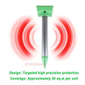Outdoor Waterproof Solar Variable Frequency Gopher Vole Snake Deterrent Ultrasonic Mole Repeller - Image 5
