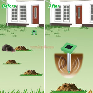 Outdoor Waterproof Solar Variable Frequency Gopher Vole Snake Deterrent Ultrasonic Mole Repeller - Image 7