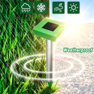 Outdoor Waterproof Solar Variable Frequency Gopher Vole Snake Deterrent Ultrasonic Mole Repeller - Image 9