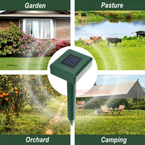 Outdoor Waterproof Solar Powered Anti Gopher Vole Deterrent Ultrasonic Mole Repeller - Image 14