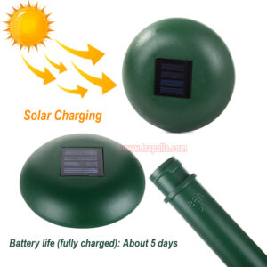 Outdoor Garden Waterproof Eco-friendly Solar Powered Snake Control Gopher Vole Deterrent Ultrasonic Mole Repeller - Image 4