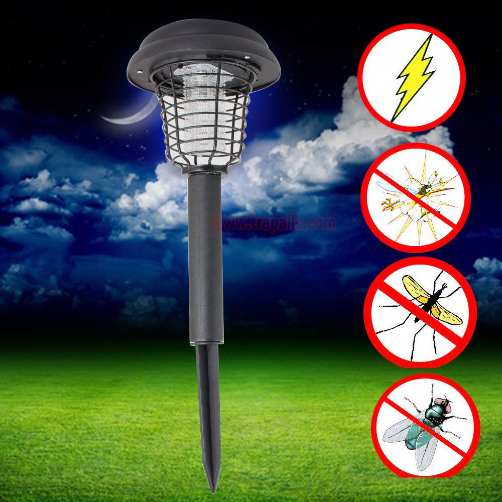 Outdoor Garden Waterproof Solar Bug Zapper UV LED Light Electric Fly Pest Killer Mosquito Killer Lamp - Image 14