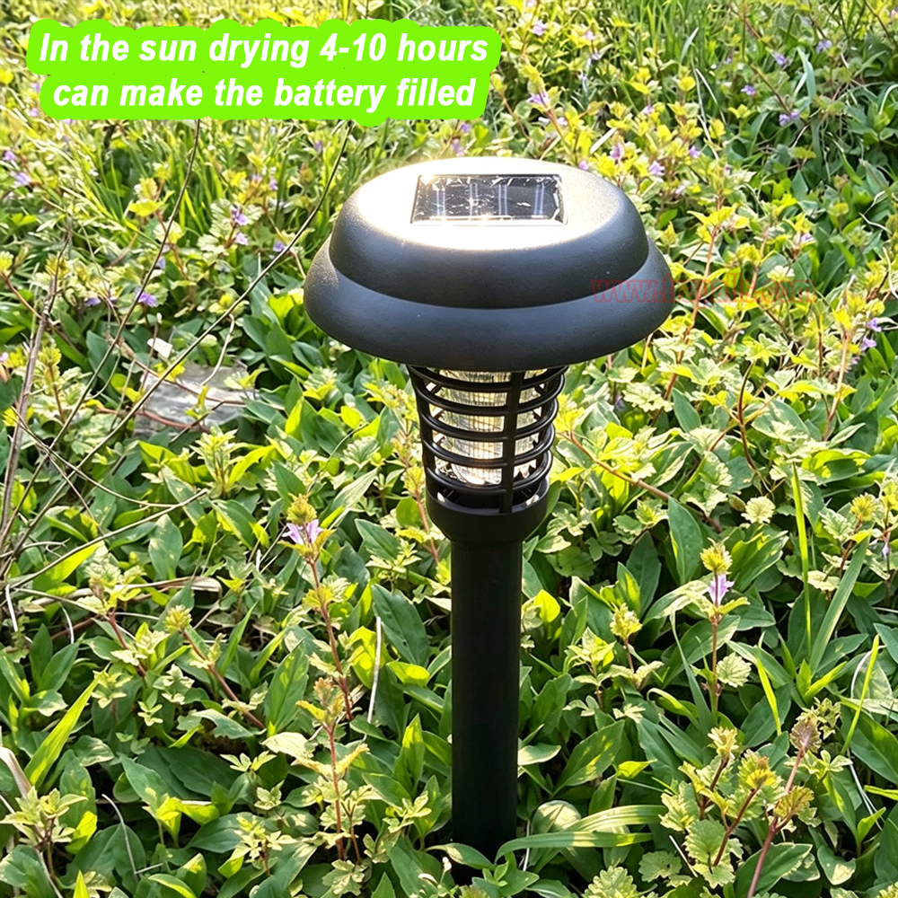 Outdoor Garden Waterproof Solar Bug Zapper UV LED Light Electric Fly Pest Killer Mosquito Killer Lamp - Image 19