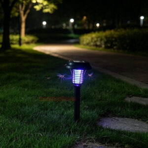 Outdoor Garden Waterproof Solar Bug Zapper UV LED Light Electric Fly Pest Killer Mosquito Killer Lamp - Image 22