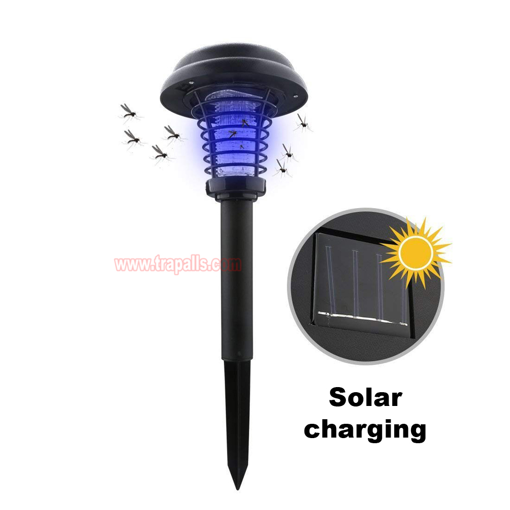 Outdoor Garden Waterproof Solar Bug Zapper UV LED Light Electric Fly Pest Killer Mosquito Killer Lamp - Image 6
