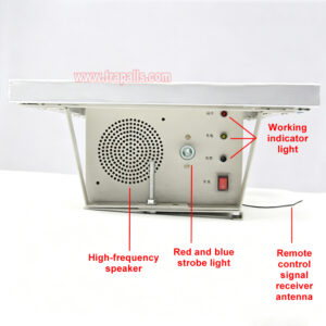 Garden Orchard Solar Powered Red Blue Strobe Lights 360° Coverage Bird Repeller with Remote Control - Image 5