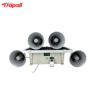 Garden Orchard Solar Powered Red Blue Strobe Lights 360° Coverage Bird Repeller with Remote Control