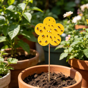 Home Garden Insect Moth Gnat Control Dual-Sided Yellow Sticky Fruit Fly Glue Trap - Image 9