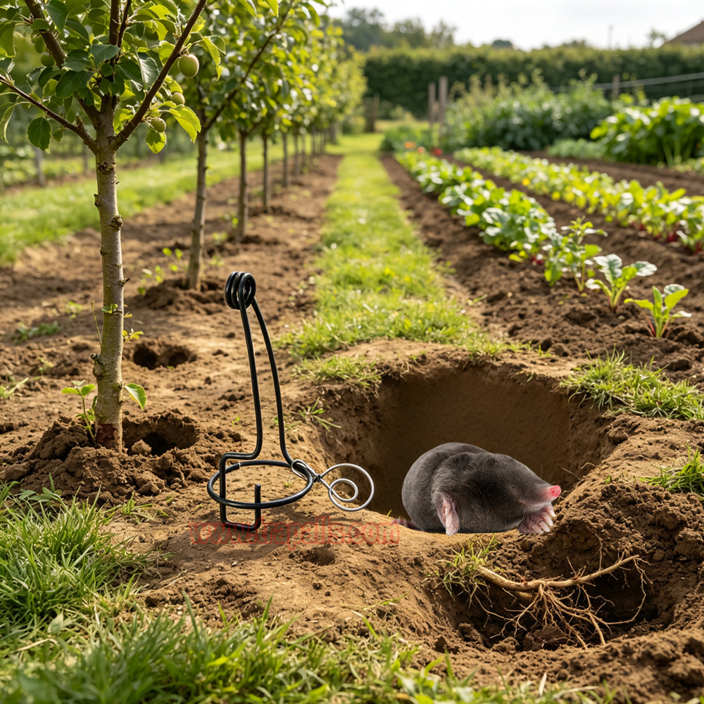 Outdoor Garden Underground Tunnel Rust Resistant Sensitive Spiral Trigger Vole Catcher Mole Trap - Image 11