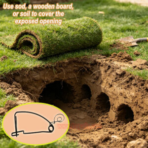 Outdoor Garden Underground Tunnel Rust Resistant Sensitive Spiral Trigger Vole Catcher Mole Trap - Image 7