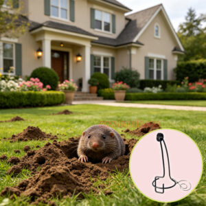 Outdoor Garden Underground Tunnel Rust Resistant Sensitive Spiral Trigger Vole Catcher Mole Trap - Image 9