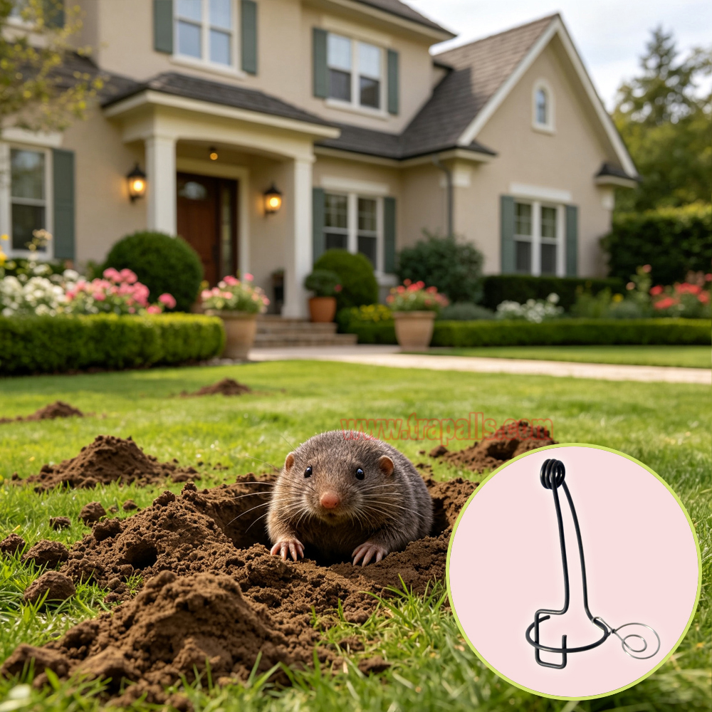 Outdoor Garden Underground Tunnel Rust Resistant Sensitive Spiral Trigger Vole Catcher Mole Trap - Image 9
