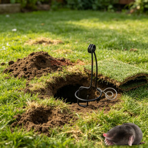 Outdoor Garden Underground Tunnel Rust Resistant Sensitive Spiral Trigger Vole Catcher Mole Trap - Image 10