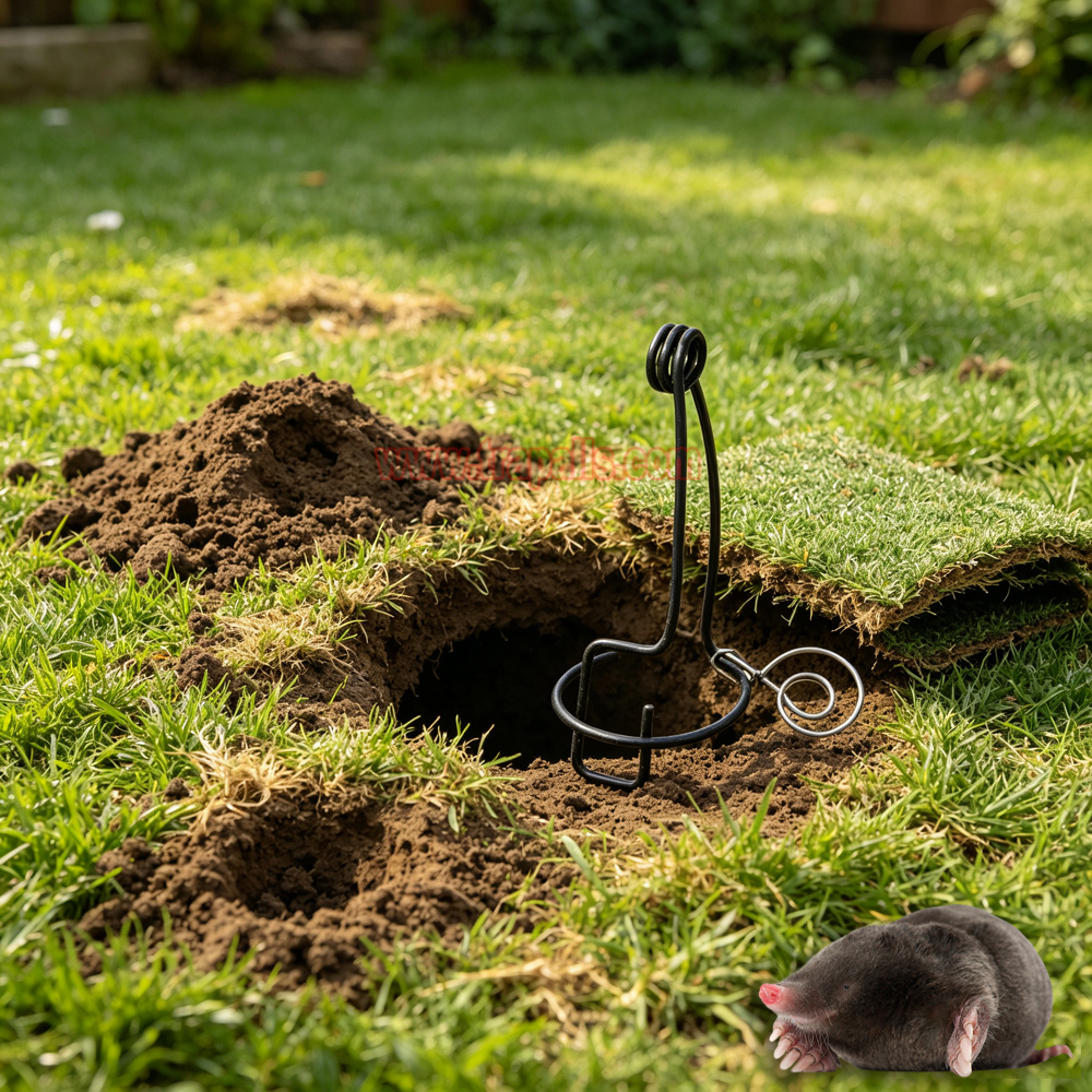 Outdoor Garden Underground Tunnel Rust Resistant Sensitive Spiral Trigger Vole Catcher Mole Trap - Image 10