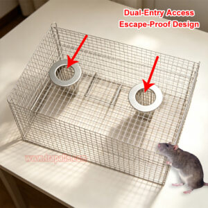 Indoor Warehouse Humane Escape-Proof Design Dual-Entry Access Rodent Control Multi-Catch Live Mouse Trap Cage - Image 5