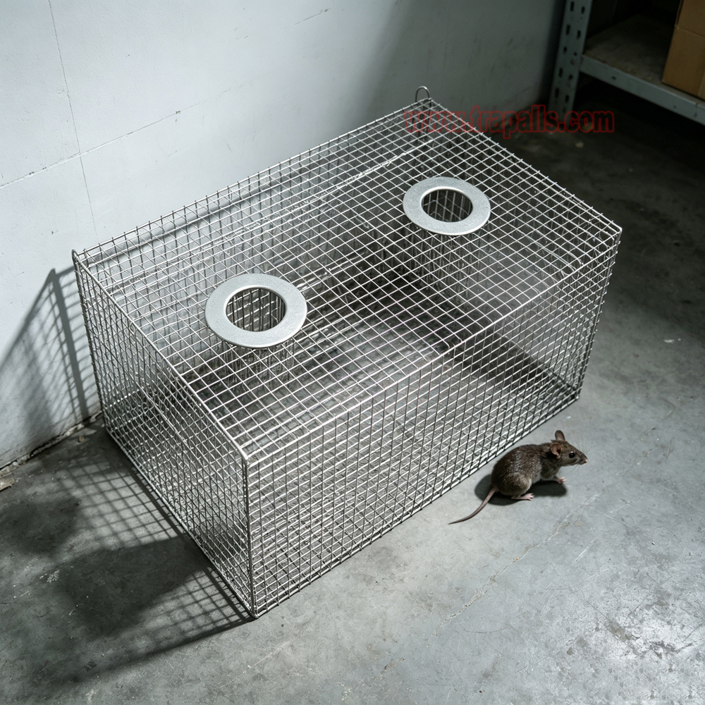 Indoor Warehouse Humane Escape-Proof Design Dual-Entry Access Rodent Control Multi-Catch Live Mouse Trap Cage - Image 7
