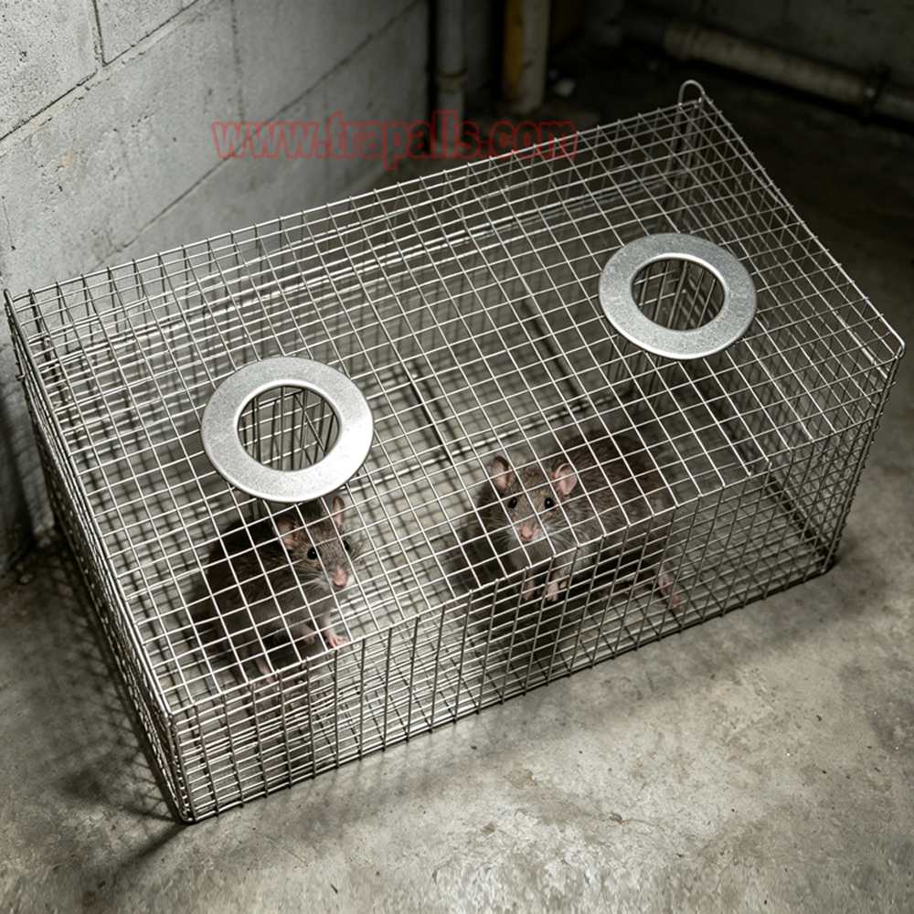 Indoor Warehouse Humane Escape-Proof Design Dual-Entry Access Rodent Control Multi-Catch Live Mouse Trap Cage - Image 9