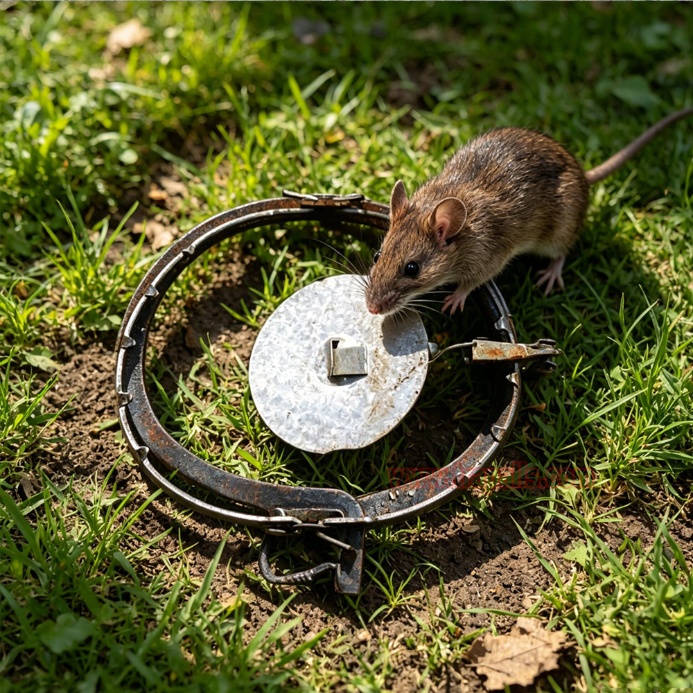 Wildlife Lawn Sensitivity Pedal Trigger Rodent Control Mouse Snap Trap Metal Rabbit Trap - Image 4