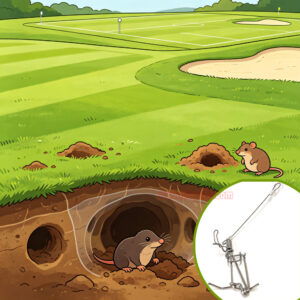 Outdoor Garden Stainless Steel Coil Spring Vole Kill Gopher Catcher Mole Trap with Tether - Image 13